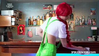 Molly O'Quinn a piros hajú bűbájos tinédzser tinédzser bige dupla fügyit kap - Pornoflix