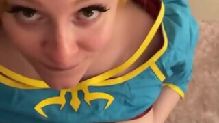 Zelda cosplayes amatőr nagyméretű kannás nőci pöcst szop - Pornoflix