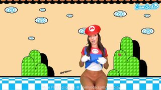 Sisi Rose hatalmas valagú cosplayje super mario makerben nuni squirt órással