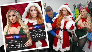 Mrs. claus és tündérsegéd milfjei ellopnak és büntetésként erőteljesen megdugják őket