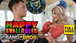 BANGBROS Hálózat Szenvedélyes Milfje Vadul Leszopja Mostohafia Méretes Farkát Halloween Előtt